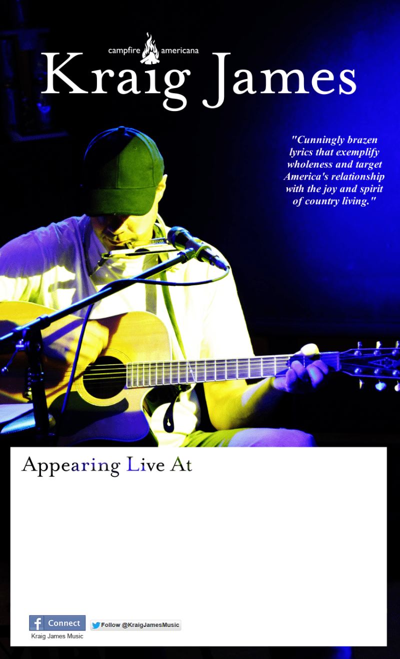 Kraig James - Fill-in Poster